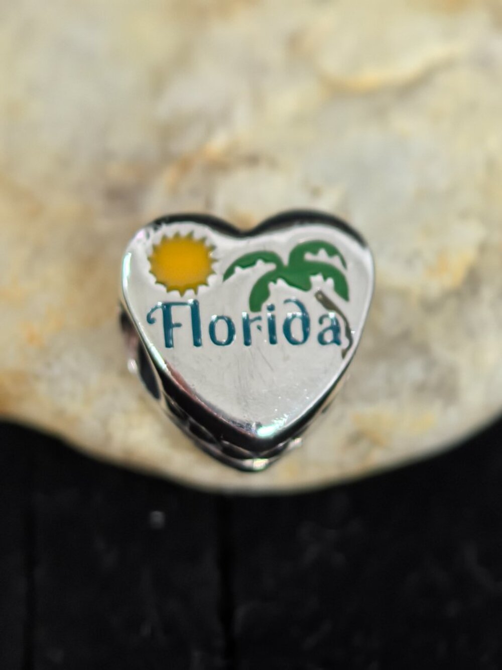 Pandora Florida Dolphin Destination State Travel Charm, S925 Silver (Women's)